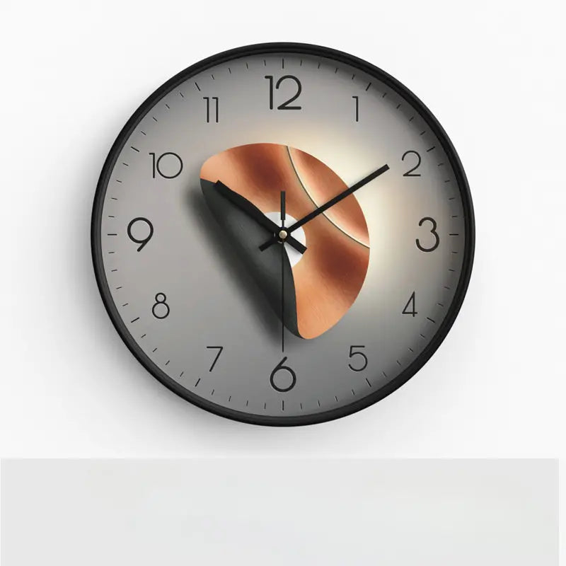Wall clock with a unique design on a white background