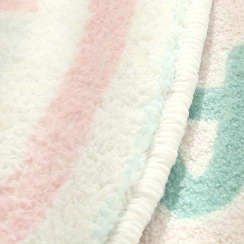 Close-up of a textured fabric with pastel colors