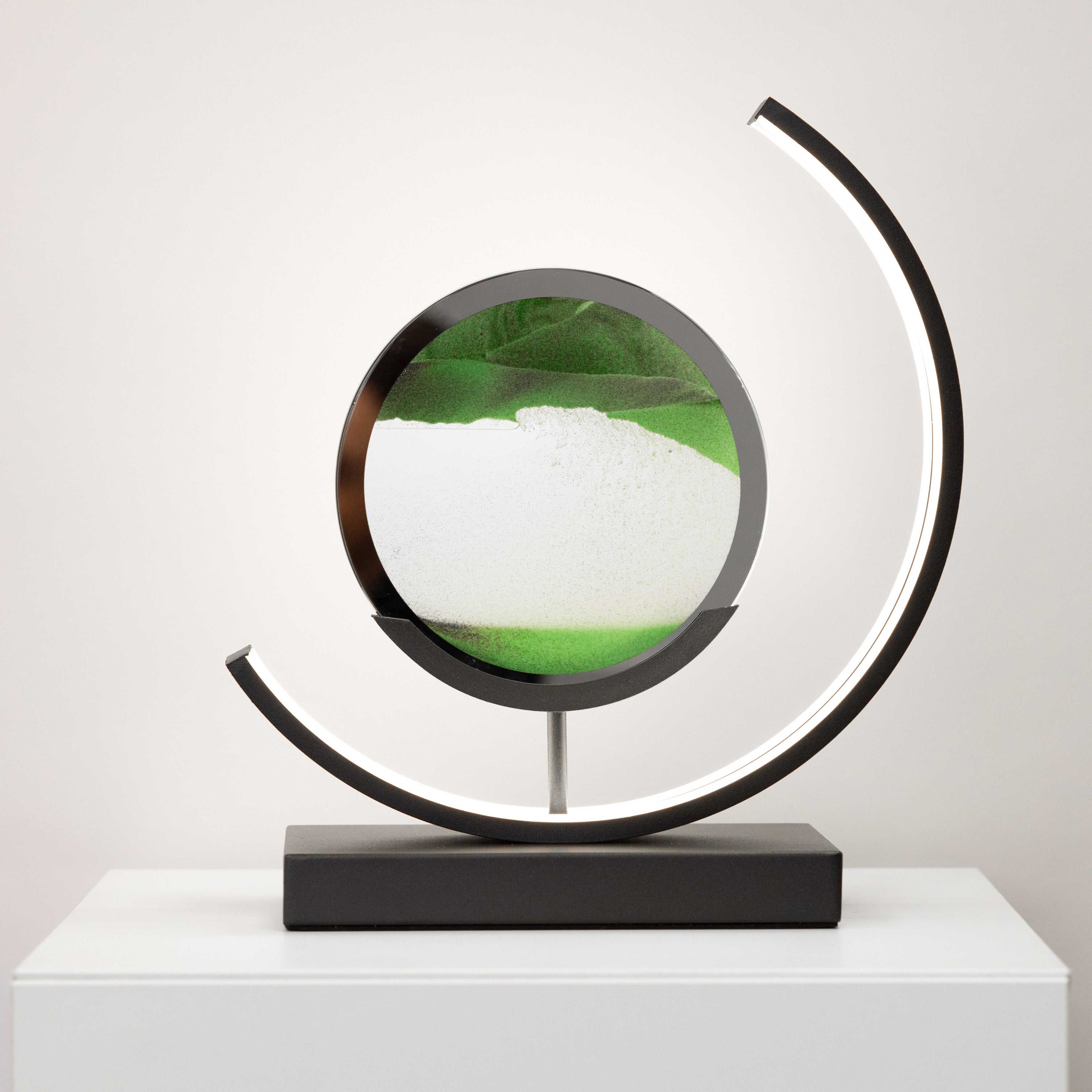 Tijdloze Tafellamp – Minimalistische LED Lamp met Zandkunst en Afstandsbediening