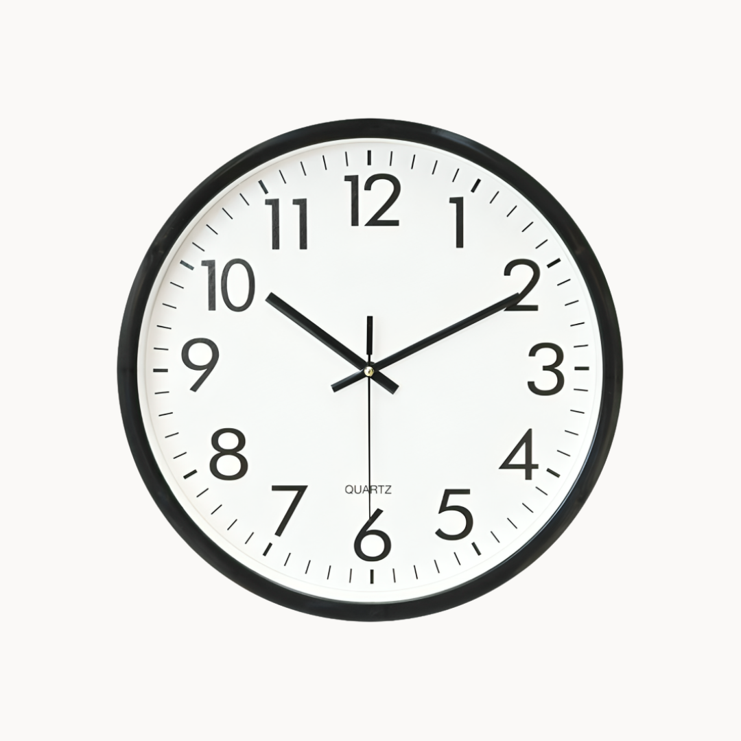 Tijdloze Elegante Atoomklok 34x34 cm – Nauwkeurige Wandklok voor Binnen & Buiten