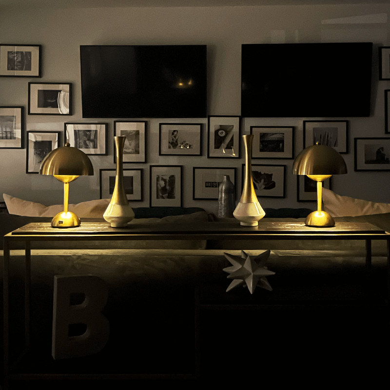 Brulee Moderne Tafellamp – Waterbestendig, Draadloos en Oplaadbaar