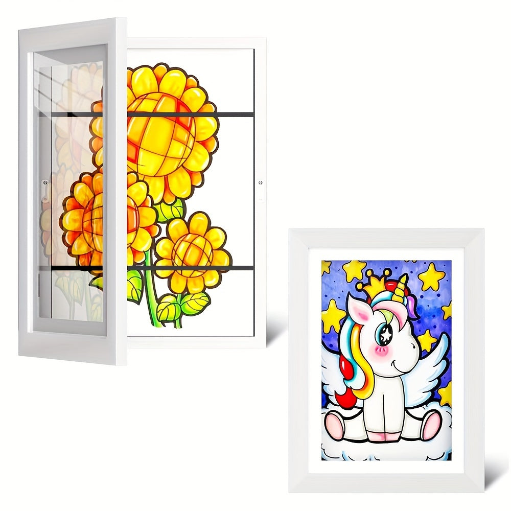 1 Stuk Flip Fotolijst – A4 Magnetische Fotolijst voor Woonkamer, Kantoor & Cadeaus