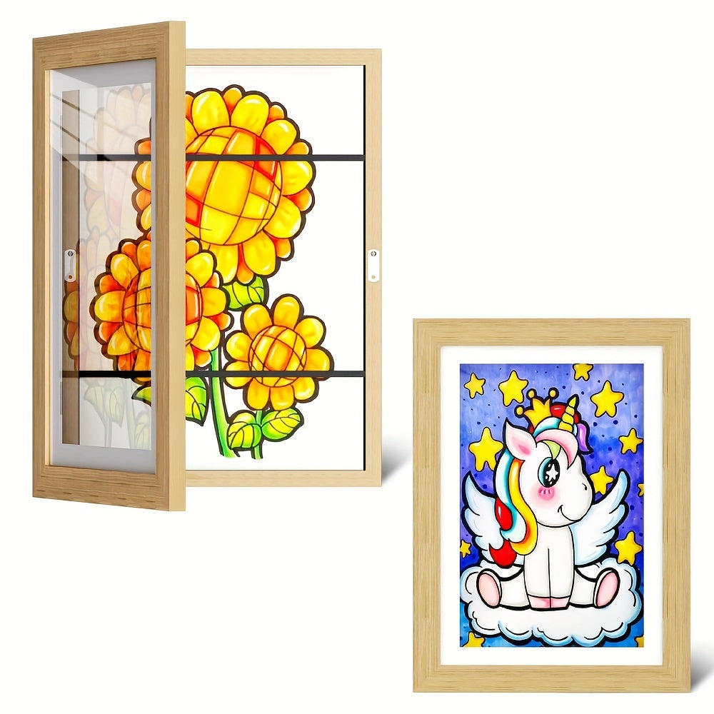 1 Stuk Flip Fotolijst – A4 Magnetische Fotolijst voor Woonkamer, Kantoor & Cadeaus