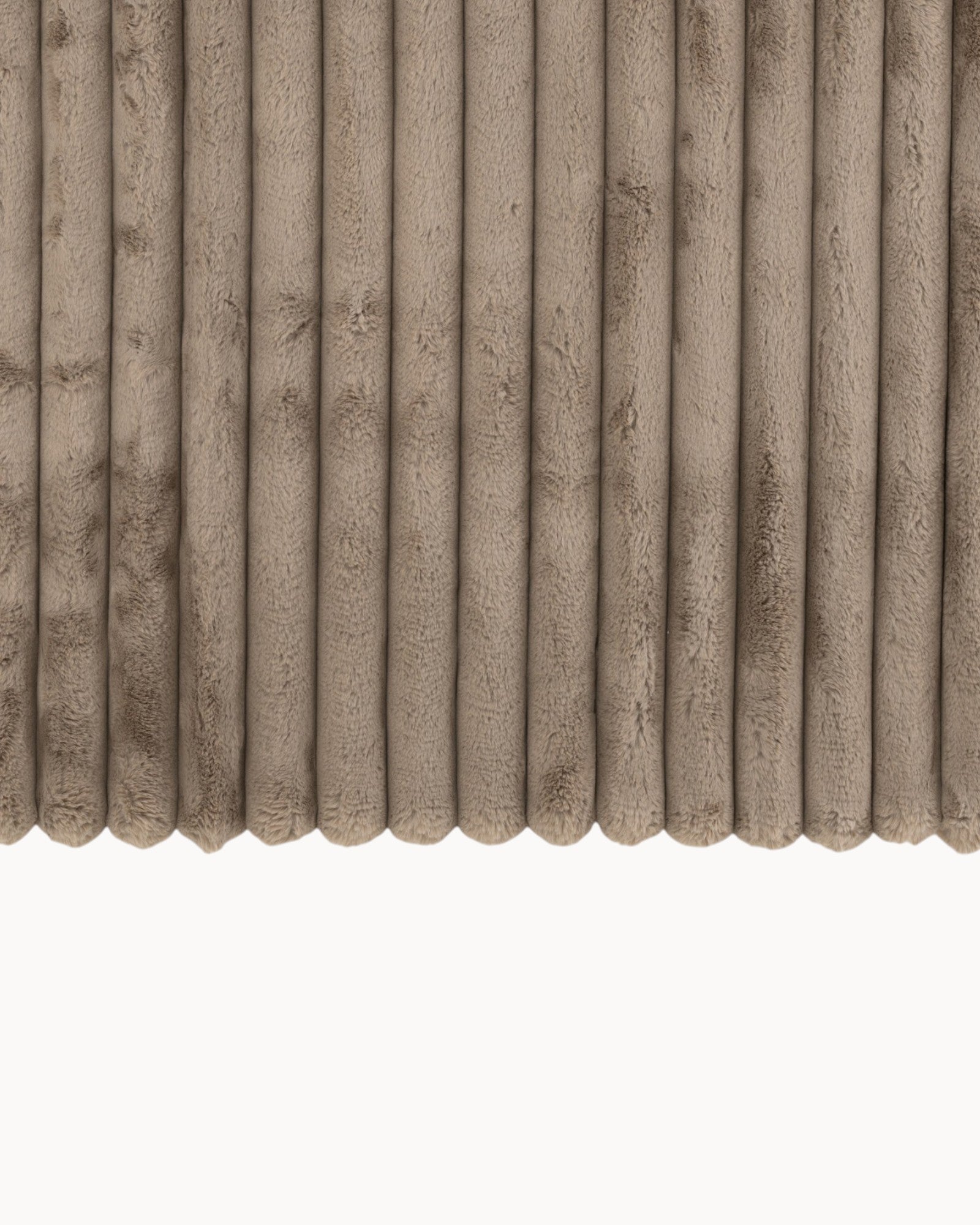 Taupe Corduroy Plaid – Taupe Deken van Katoen/Linnen/Polyester-Fleece Dekens-Maevias