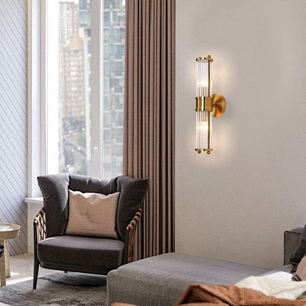 Klassieke Luxe Gouden Badkamer Wandlampen – Elegante LED Wandverlichting van IJzer & Glas