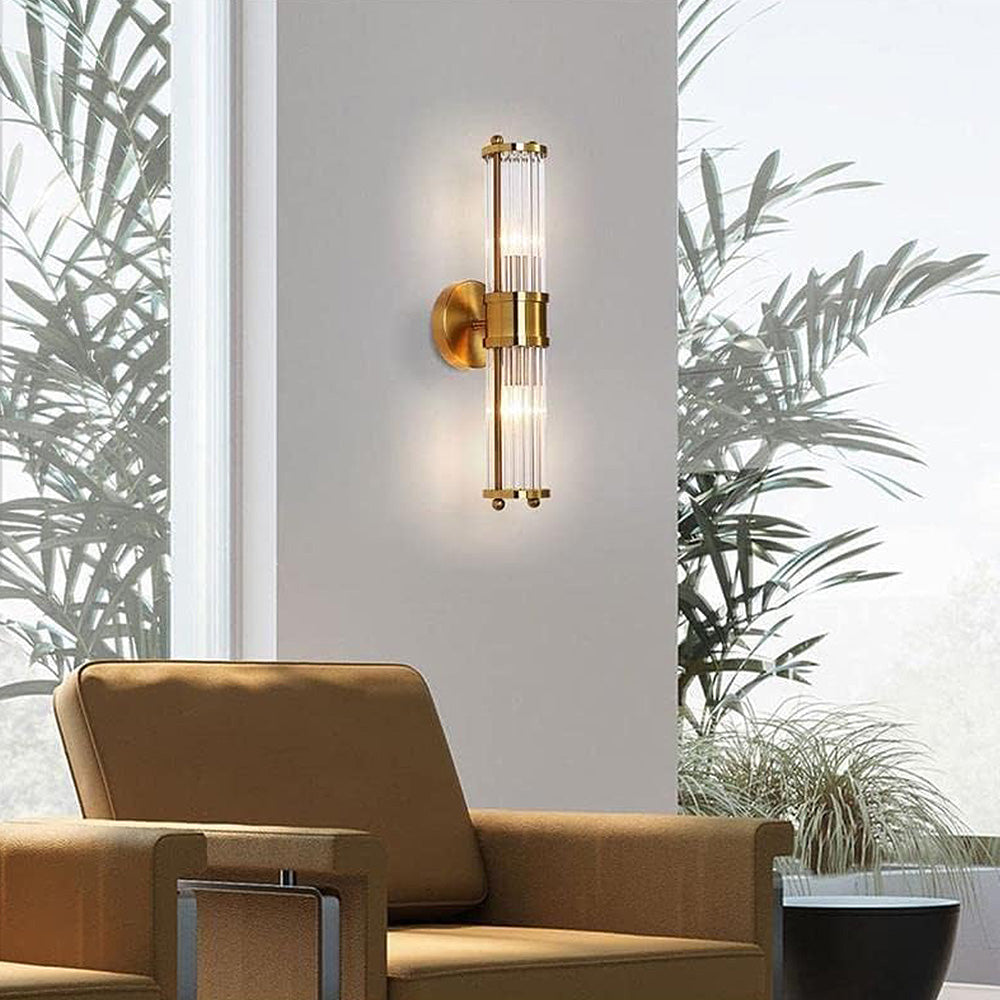 Klassieke Luxe Gouden Badkamer Wandlampen – Elegante LED Wandverlichting van IJzer & Glas