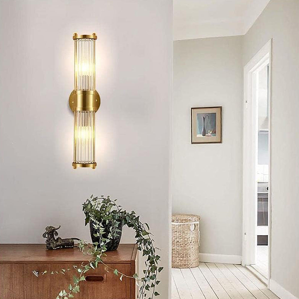 Klassieke Luxe Gouden Badkamer Wandlampen – Elegante LED Wandverlichting van IJzer & Glas