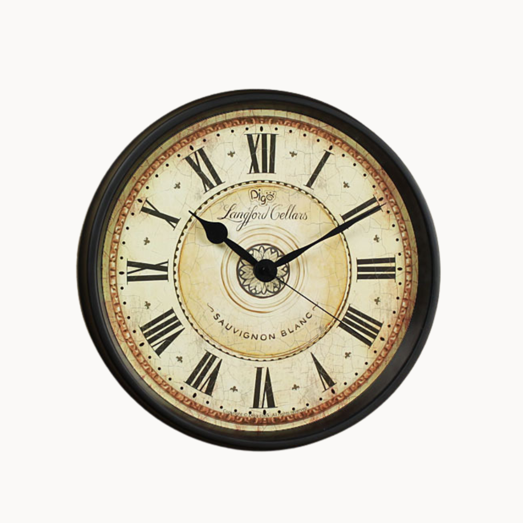 Retro metalen wandklok – vintage industriële stijl met duurzaam ontwerp