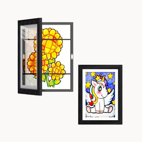 1 Stuk Flip Fotolijst – A4 Magnetische Fotolijst voor Woonkamer, Kantoor & Cadeaus