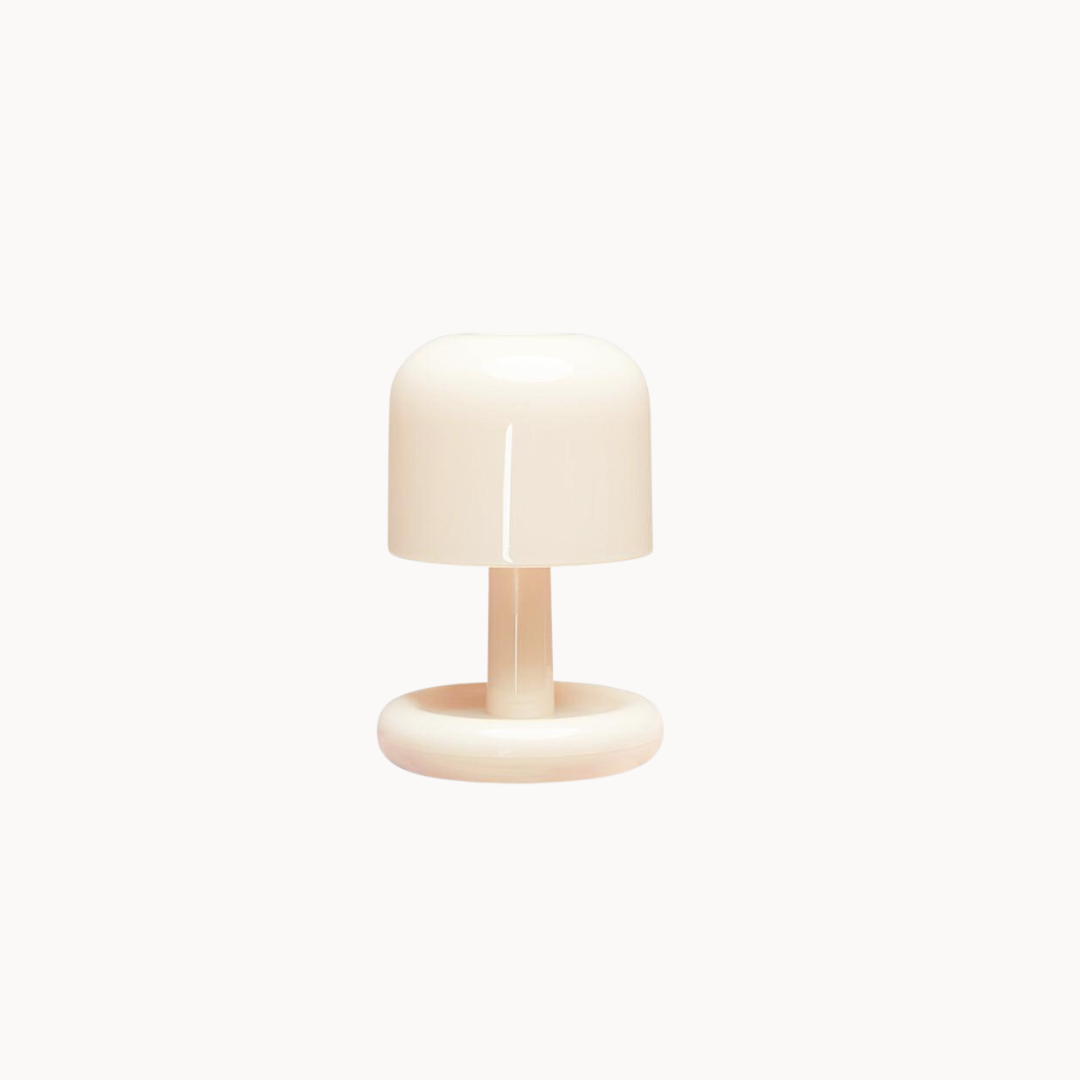 Compacte Moderne Tafellamp met Ingebouwde Batterij – Minimalistische Warme LED Sfeerverlichting