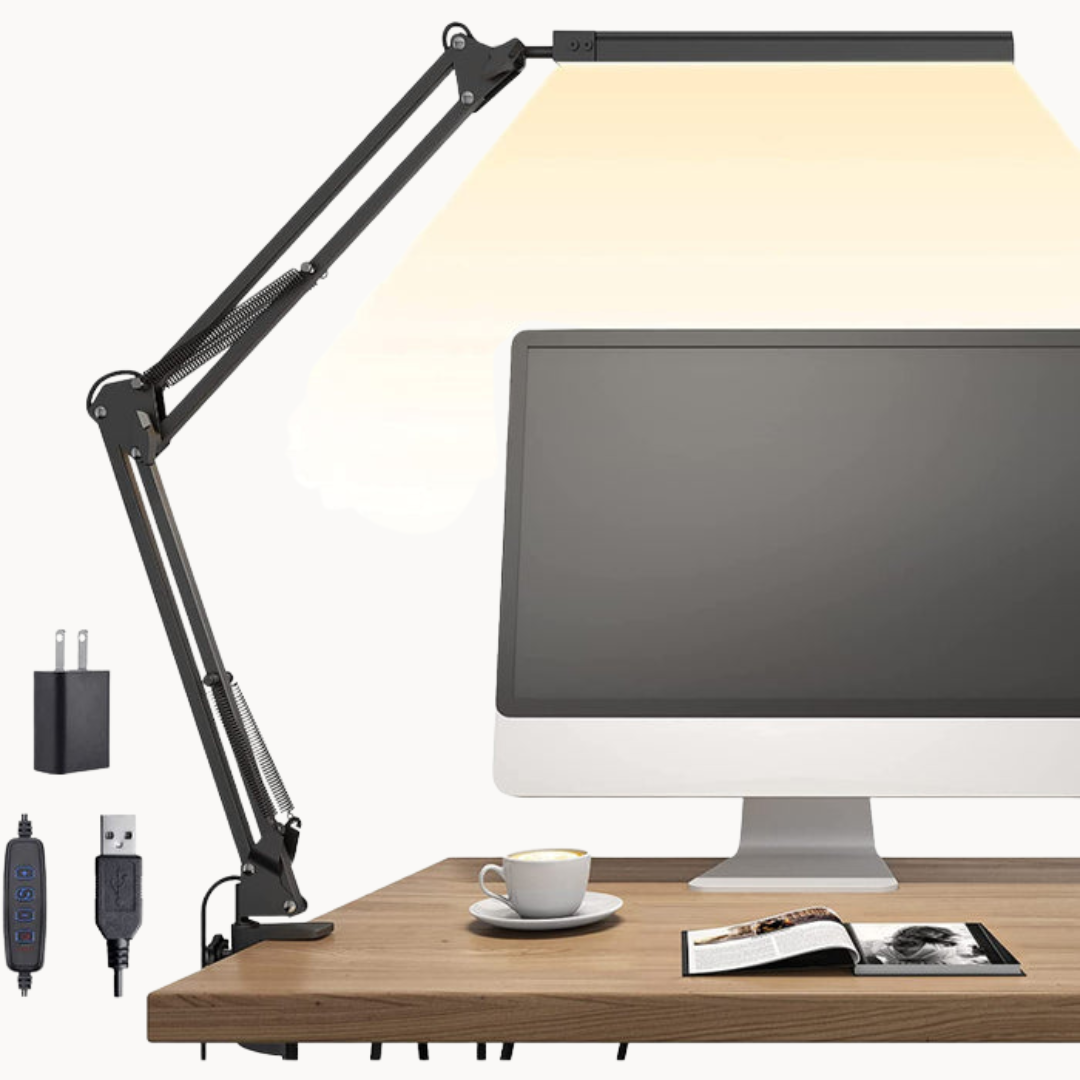 LED Bureaulamp met Klem & Geheugenfunctie – Verstelbare Helderheid & Kleurtemperatuur