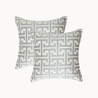 Set van 2 Geometrische Jacquard Kussenhoezen met Onzichtbare Rits – Moderne Sierkussens voor Woonkamer & Slaapkamer