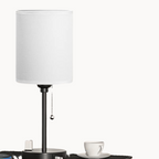 Tafellamp met 3 Kleuren Temperatuur, USB-C & USB-A Poorten en AC Outlet – Trekkoordbediening