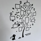 Acryl Fotolijst Muurdecoratie – 3D Creatieve Fotoboom, Zelfklevende Muursticker voor Familie & Huisdieren
