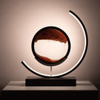 Tijdloze Tafellamp – Minimalistische LED Lamp met Zandkunst en Afstandsbediening