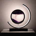 Tijdloze Tafellamp – Minimalistische LED Lamp met Zandkunst en Afstandsbediening