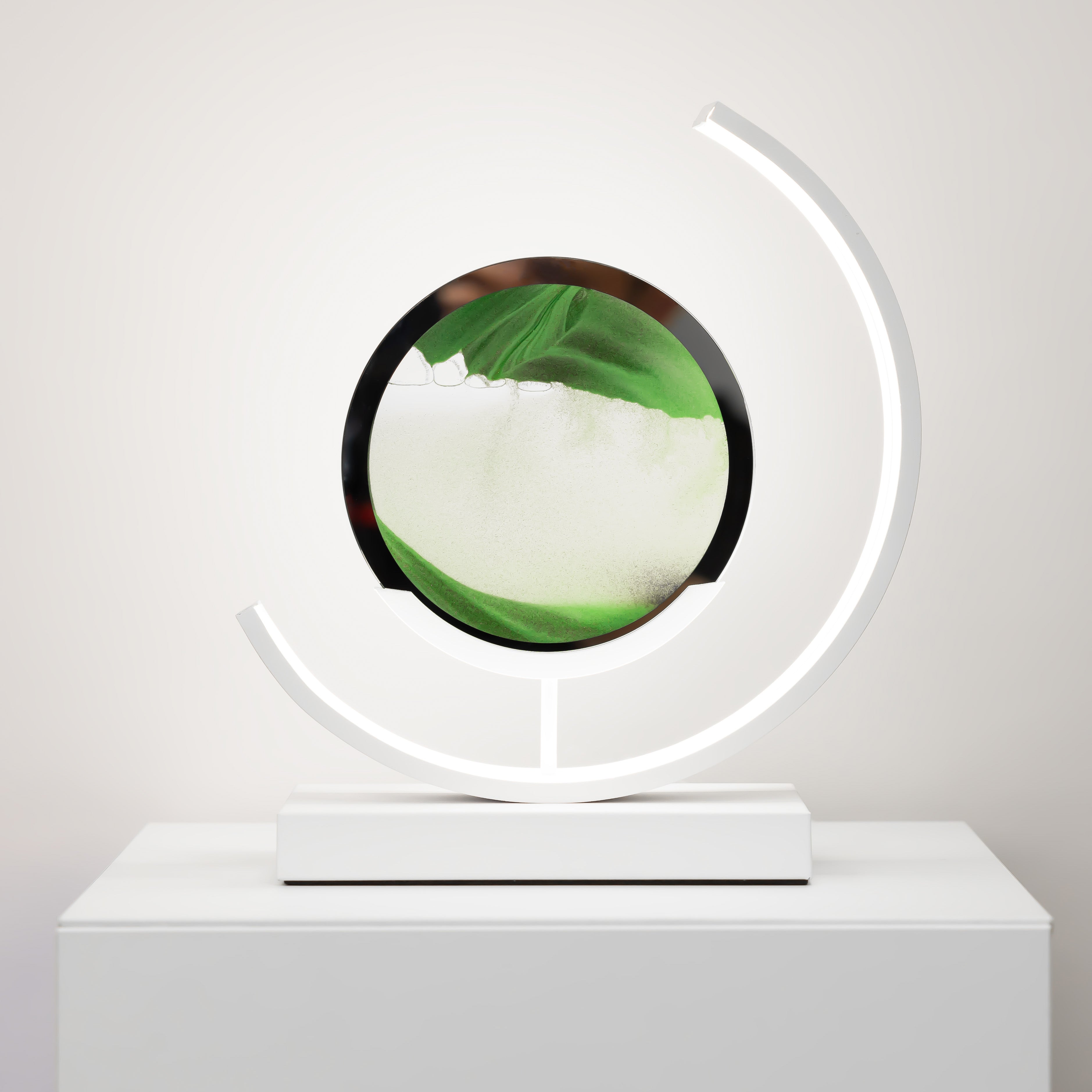 Tijdloze Tafellamp – Minimalistische LED Lamp met Zandkunst en Afstandsbediening