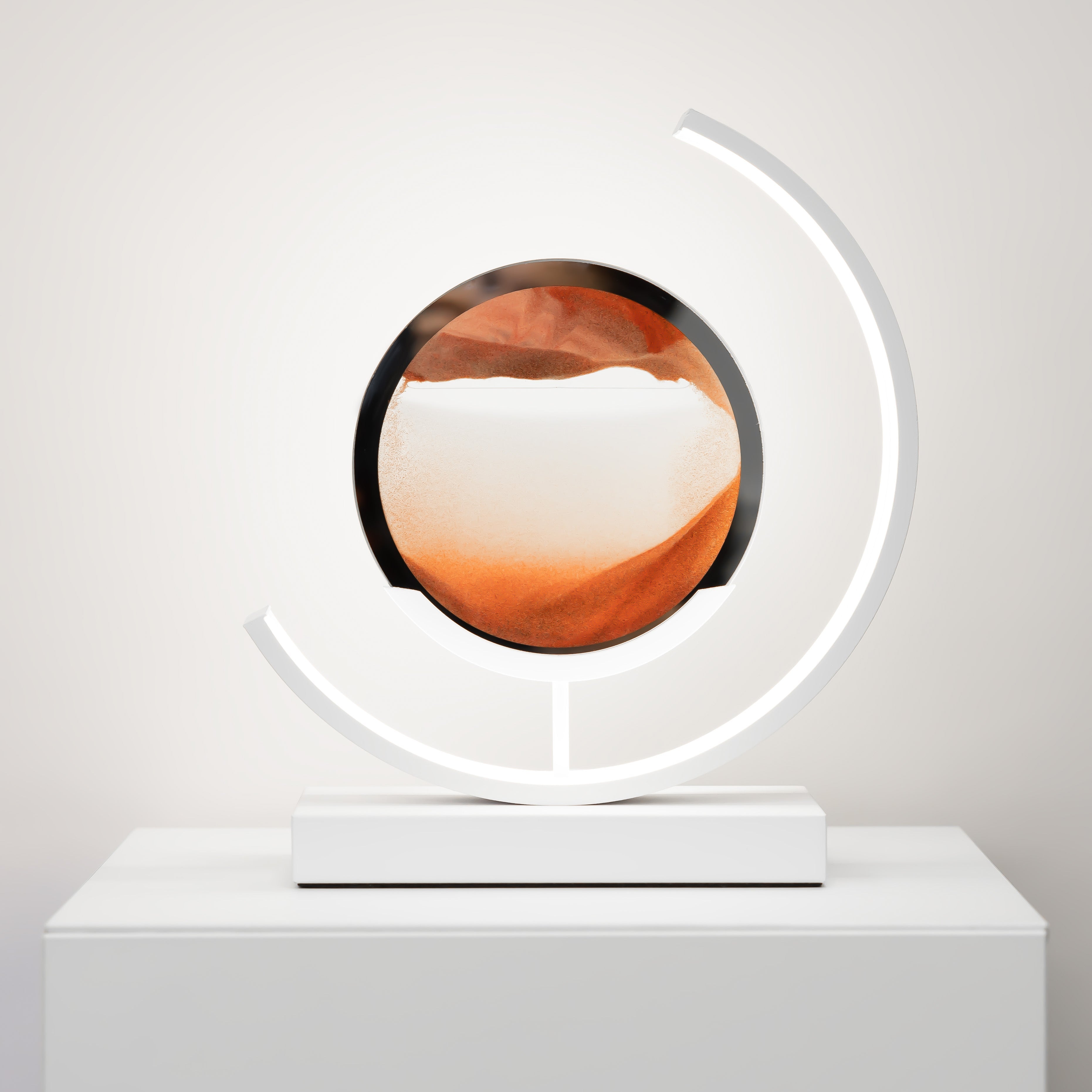 Tijdloze Tafellamp – Minimalistische LED Lamp met Zandkunst en Afstandsbediening