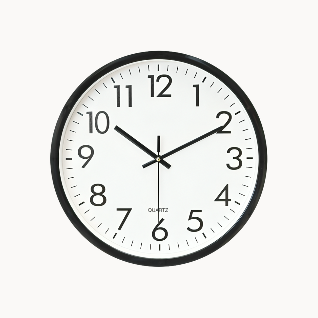 Tijdloze Elegante Atoomklok 34x34 cm – Nauwkeurige Wandklok voor Binnen & Buiten