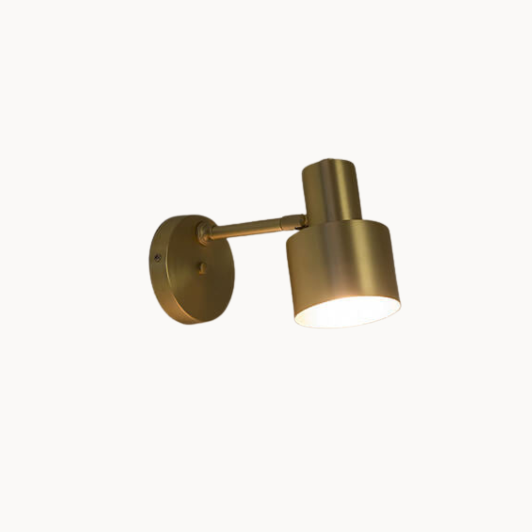 Moderne minimalistische gouden metalen wandlamp – elegante, stijlvolle en warme verlichting