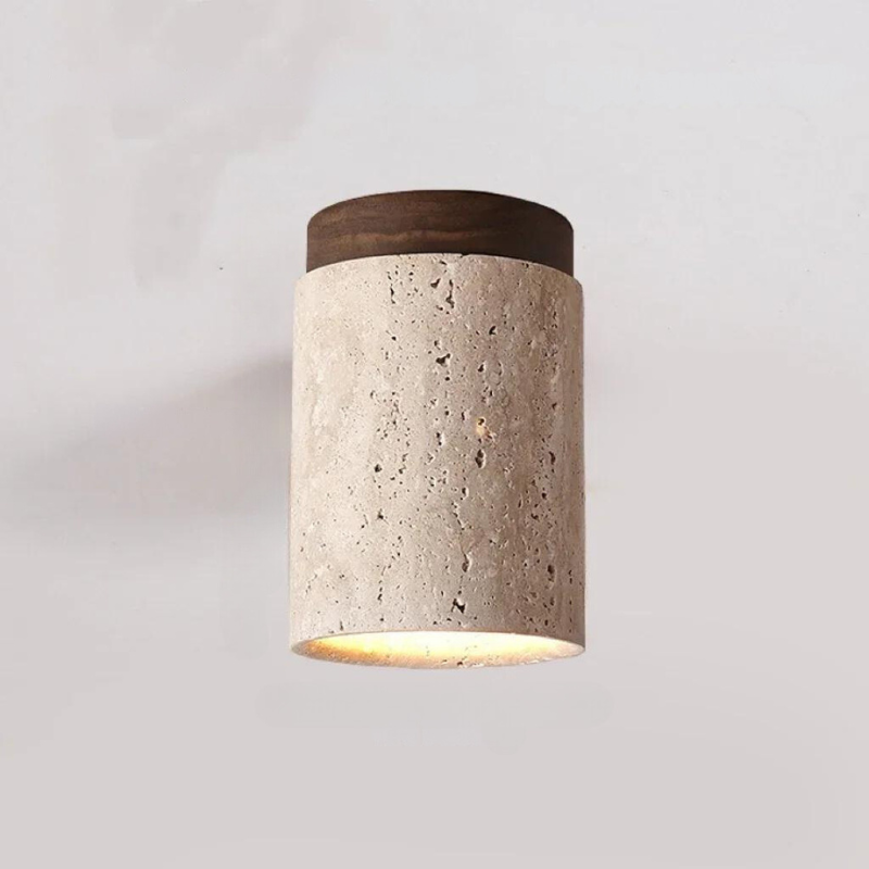 Elegante travertijn inbouw LED-wandlamp – Moderne verlichtingsarmatuur voor binnen en buiten