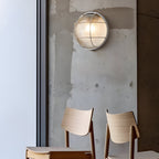 1-Licht Retro Industriële Buitenwandlamp – Ovaal of Rond, Aluminium & Glas