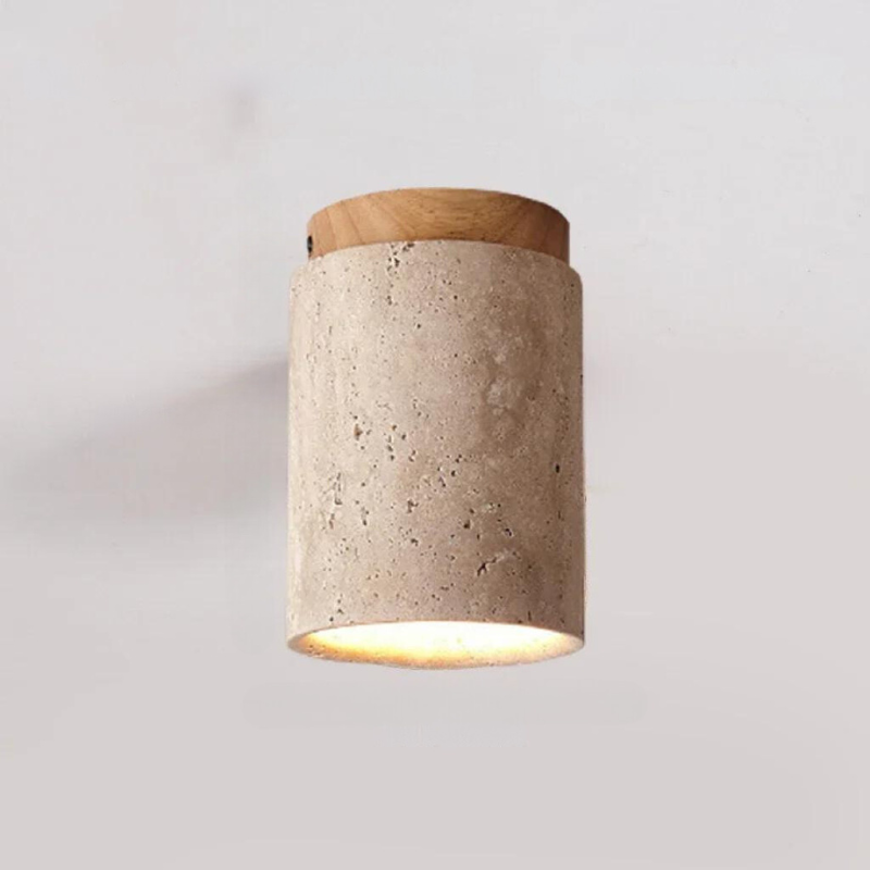 Elegante travertijn inbouw LED-wandlamp – Moderne verlichtingsarmatuur voor binnen en buiten
