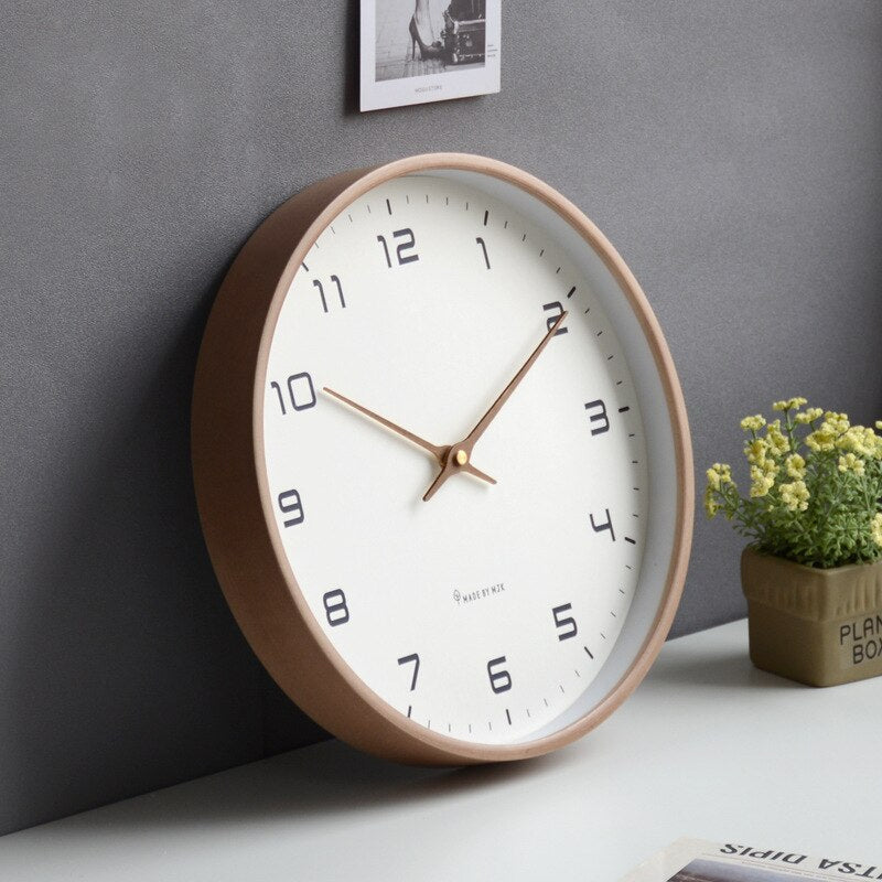 Houten Wandklok Scandinavische Eenvoud – Minimalistisch Design & Geruisloze Precisie