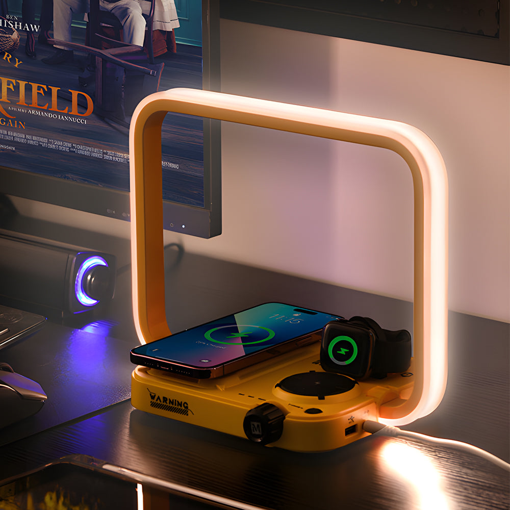 3-in-1 Draadloze RGB Bureaulamp met Timer – Opladen, Verlichten & Sfeer Creëren