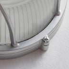 1-Licht Retro Industriële Buitenwandlamp – Ovaal of Rond, Aluminium & Glas