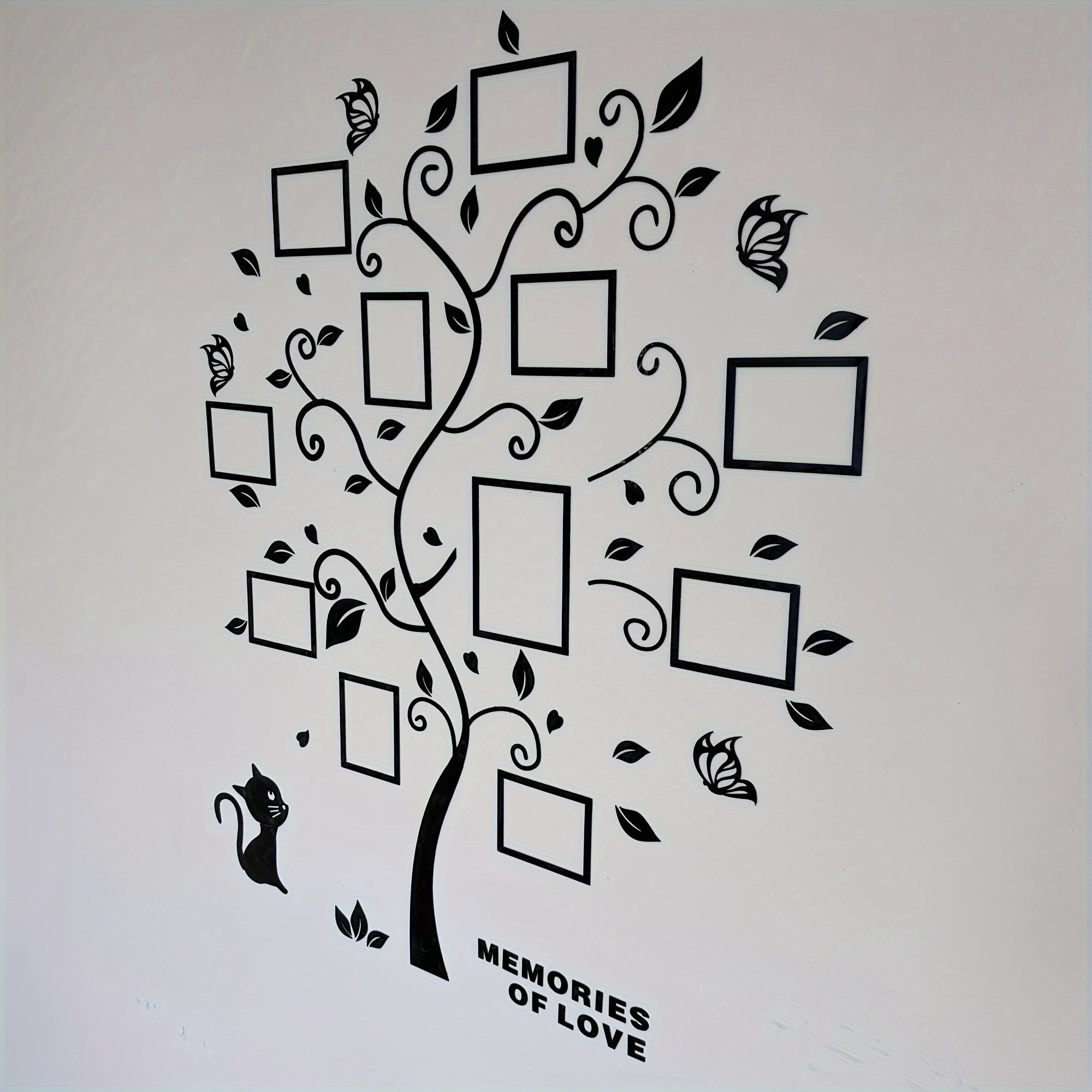 Acryl Fotolijst Muurdecoratie – 3D Creatieve Fotoboom, Zelfklevende Muursticker voor Familie & Huisdieren