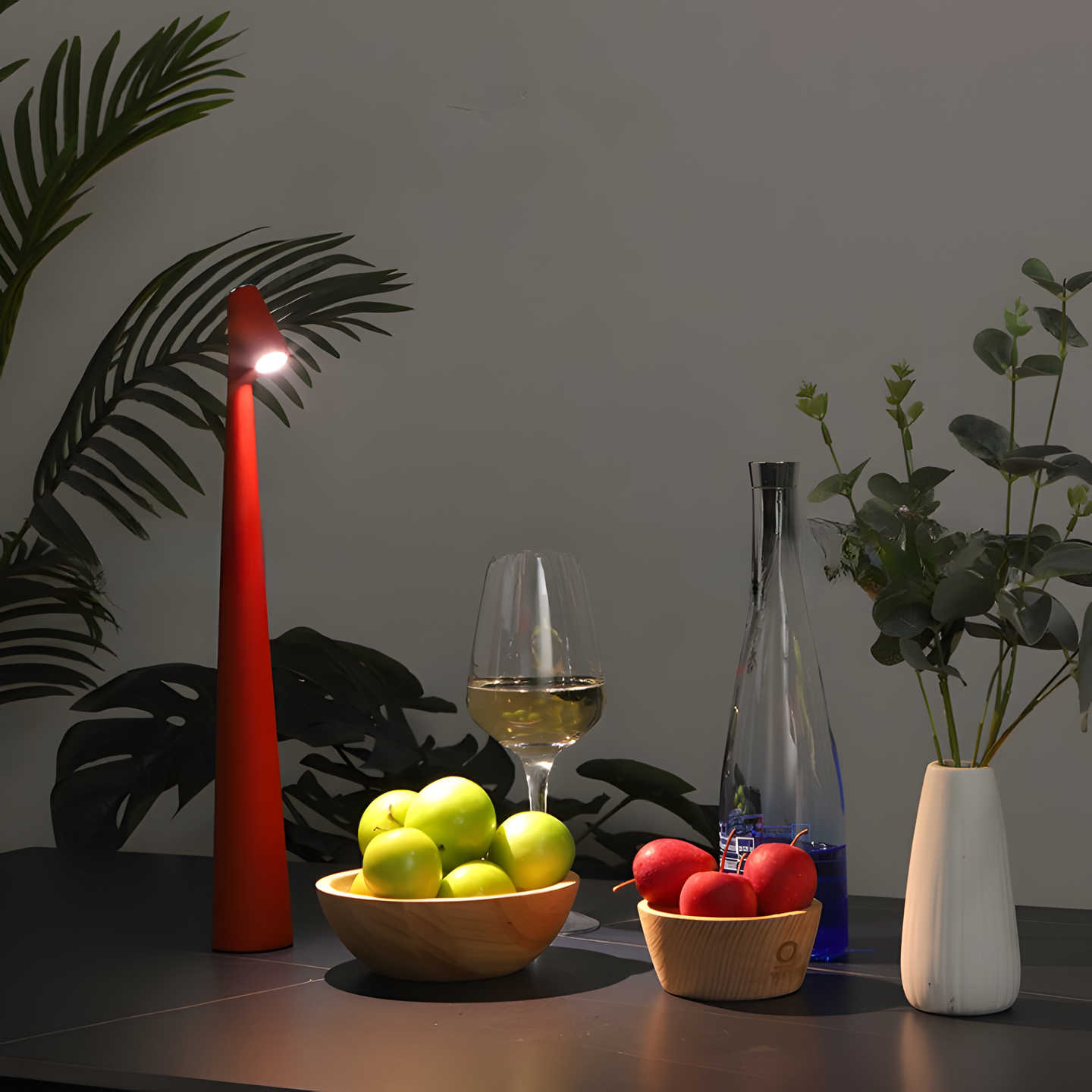 Elegante Tafellamp met Draadloze Functionaliteit – Oplaadbare LED Lamp met Dimfunctie & 3 Helderheidsniveaus
