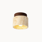 Stenen plafondlamp – Modern, natuurlijk ontwerp met warme sfeerverlichting door ledlampen