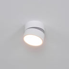 White ceiling light fixture on a gray background
