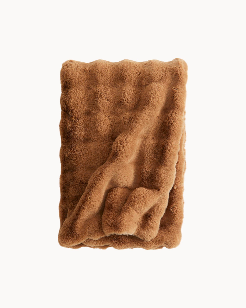 Fluffy Plaid met Structuur – Zachte Fleece Deken Bruin 110x150 cm-Fleece Dekens-Bruin-Maevias