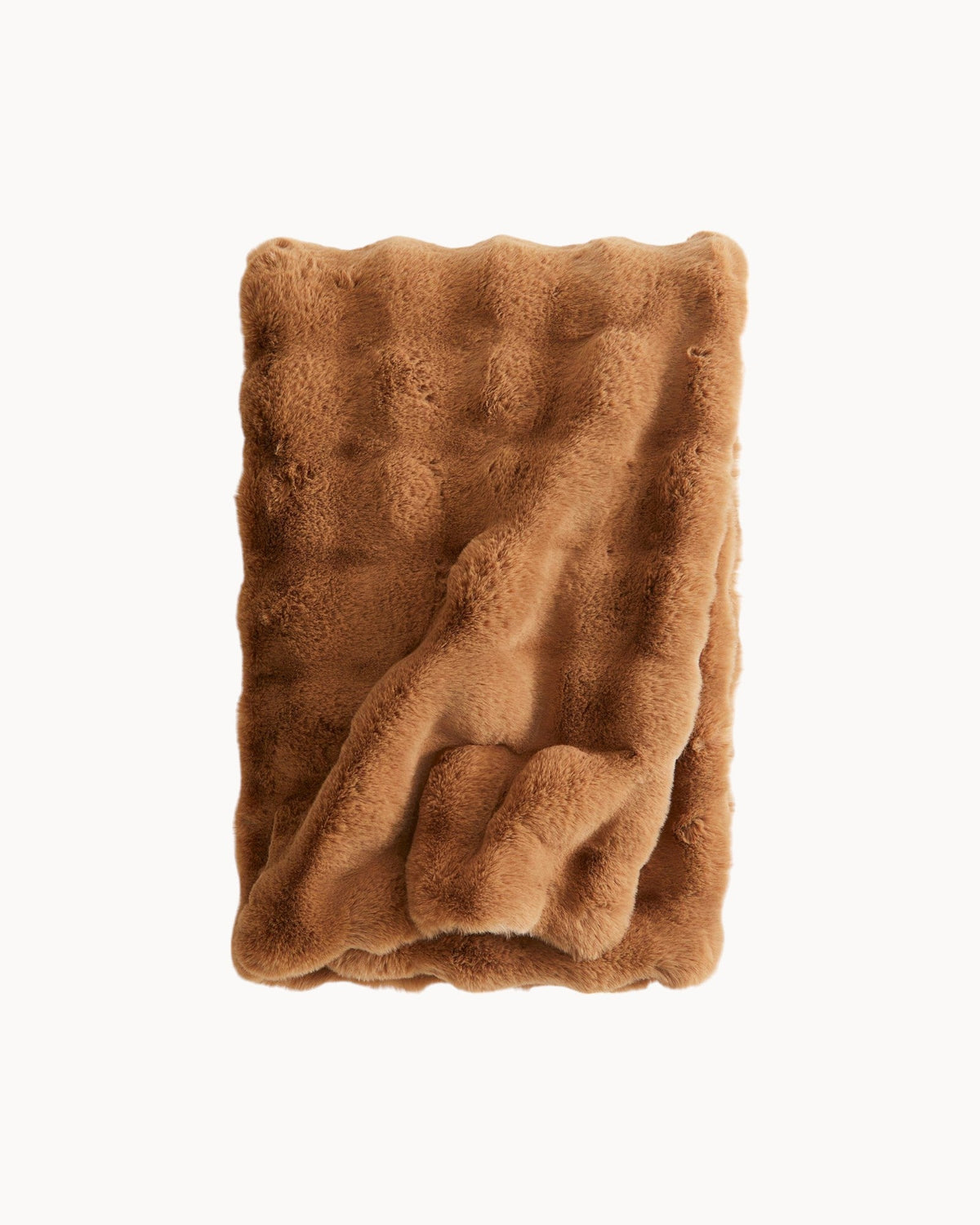 Fluffy Plaid met Structuur – Zachte Fleece Deken Bruin 110x150 cm-Fleece Dekens-Bruin-Maevias