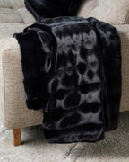 Fluffy Plaid met Structuur – Zachte Fleece Deken Zwart 110x150 cm-Fleece Dekens-Maevias
