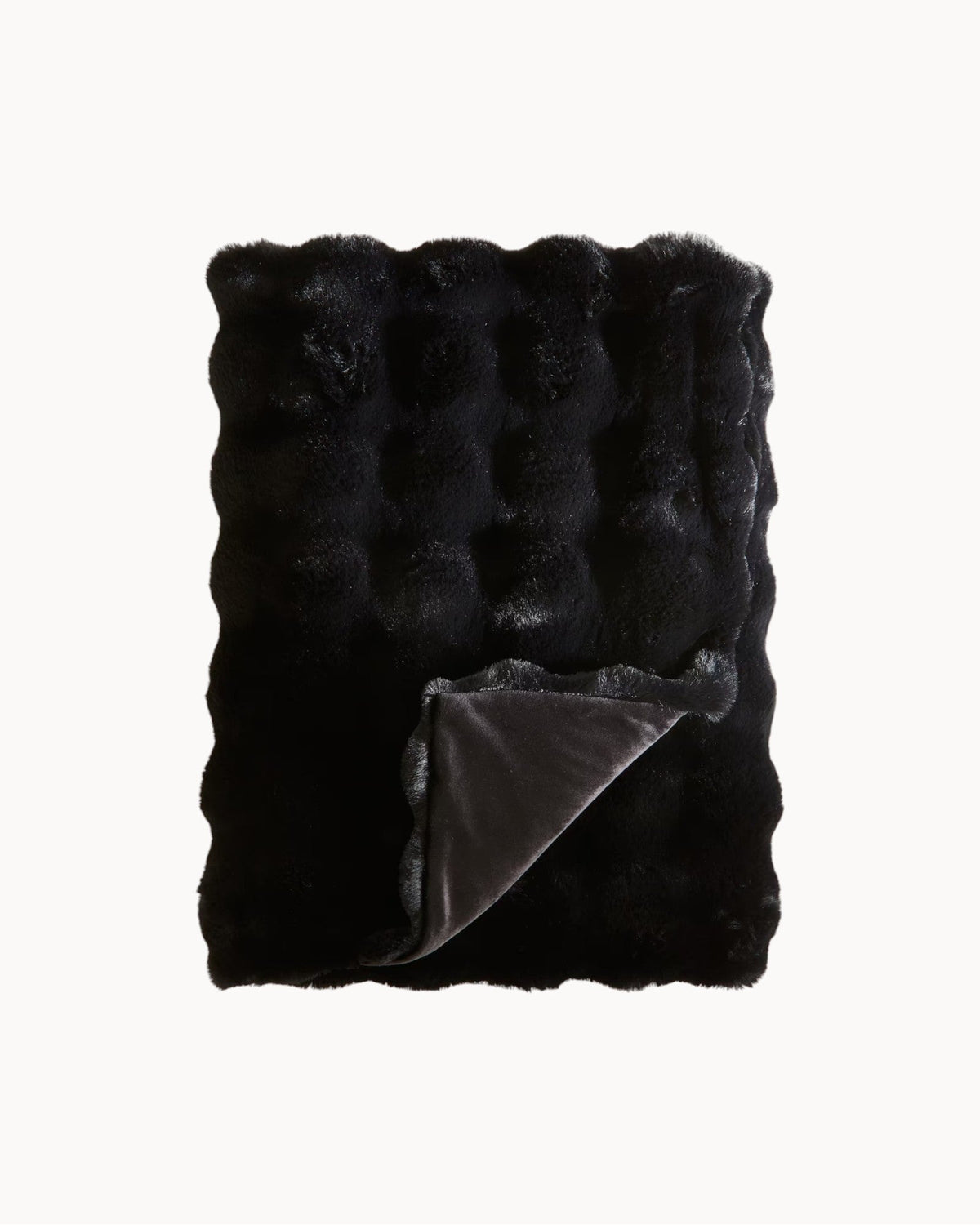 Fluffy Plaid met Structuur – Zachte Fleece Deken Zwart 110x150 cm-Fleece Dekens-Zwart-Maevias