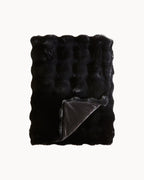 Fluffy Plaid met Structuur – Zachte Fleece Deken Zwart 110x150 cm-Fleece Dekens-Zwart-Maevias