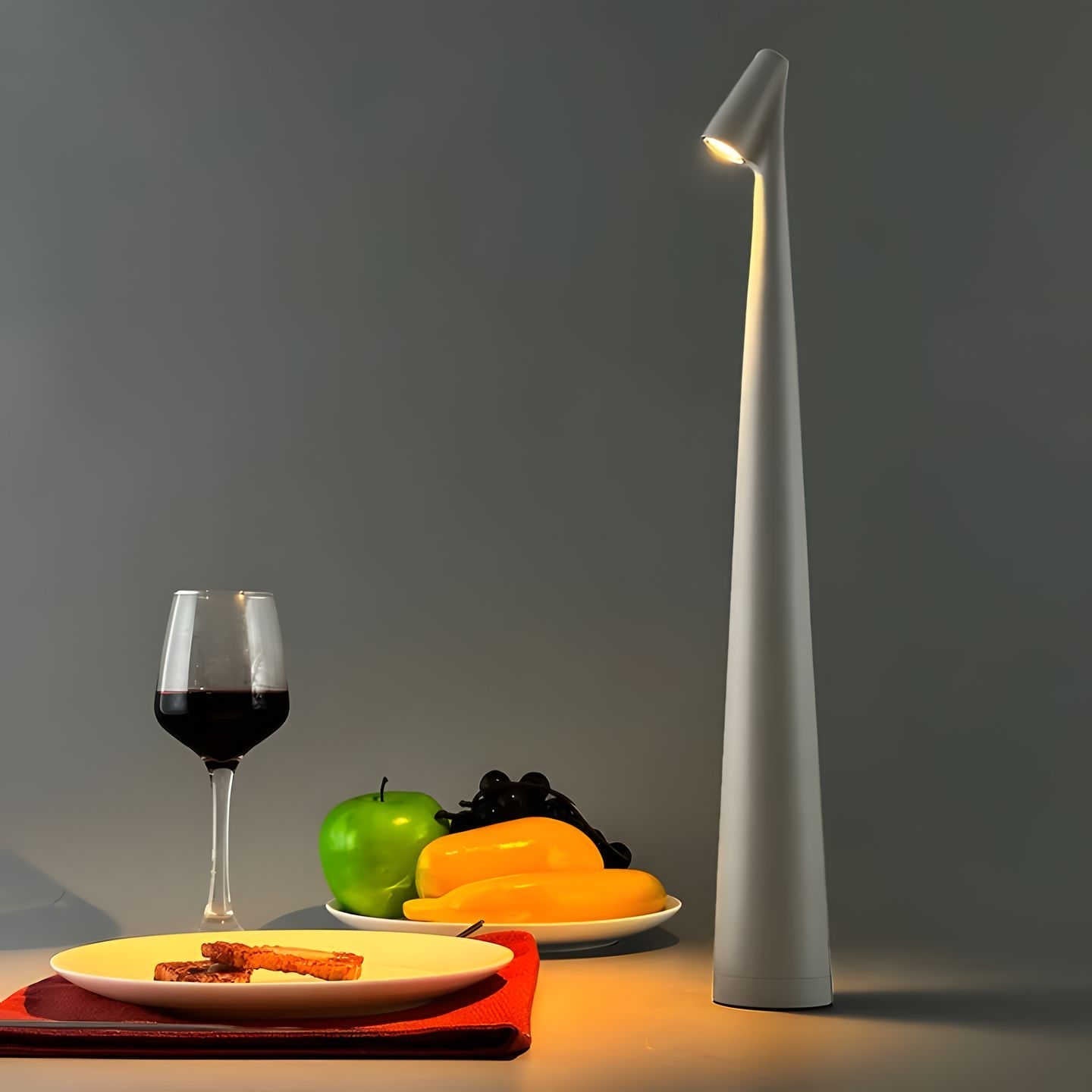 Elegante Tafellamp met Draadloze Functionaliteit – Oplaadbare LED Lamp met Dimfunctie & 3 Helderheidsniveaus