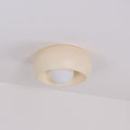 Beige ceiling light fixture on a plain white background