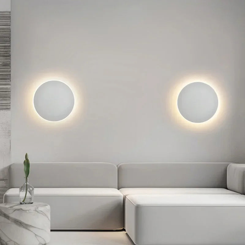 Moderne Ronde LED Wandlamp – Stijlvolle Wandverlichting met Warm Wit Licht