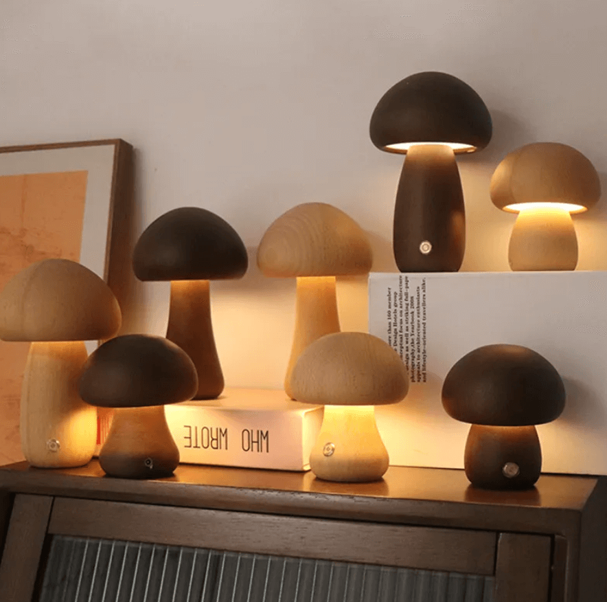 Mini Paddenstoel Tafellamp met Zachte LED Verlichting – Sfeervol Nachtlampje voor Slaapkamer & Kinderkamer