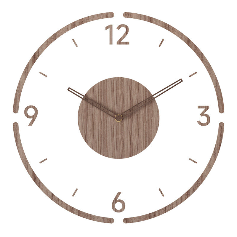Nordische Stille Massiefhouten Wandklok 35 cm – Minimalistisch Design & Geruisloze Precisie