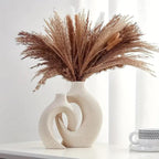Set van 2 Keramische Japandi Vazen – Donut Vaas Klein & Groot – Moderne Decoratie-Vazen-Maevias