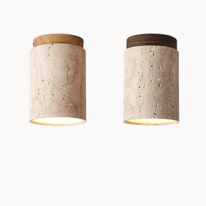 Elegante travertijn inbouw LED-wandlamp – Moderne verlichtingsarmatuur voor binnen en buiten