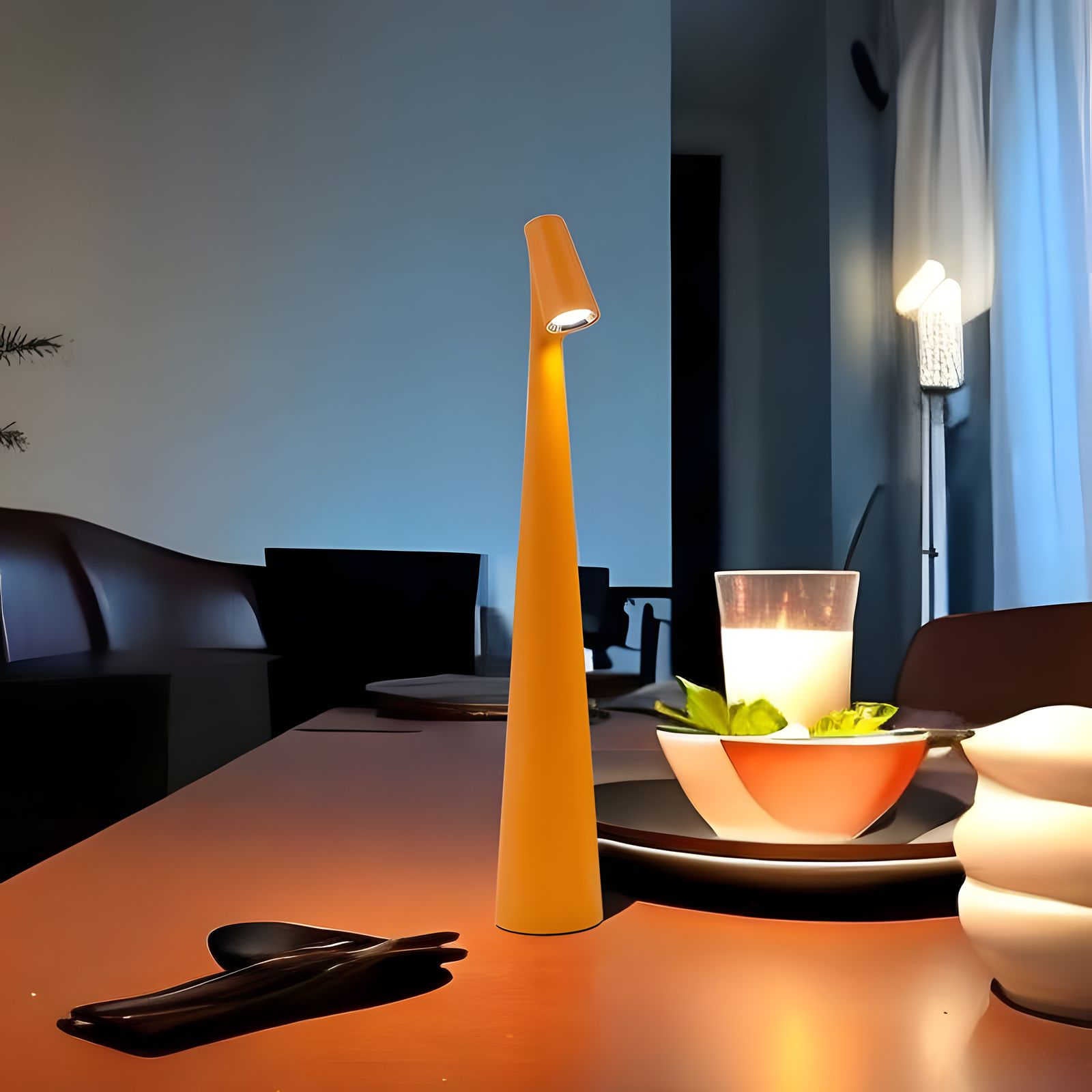 Elegante Tafellamp met Draadloze Functionaliteit – Oplaadbare LED Lamp met Dimfunctie & 3 Helderheidsniveaus