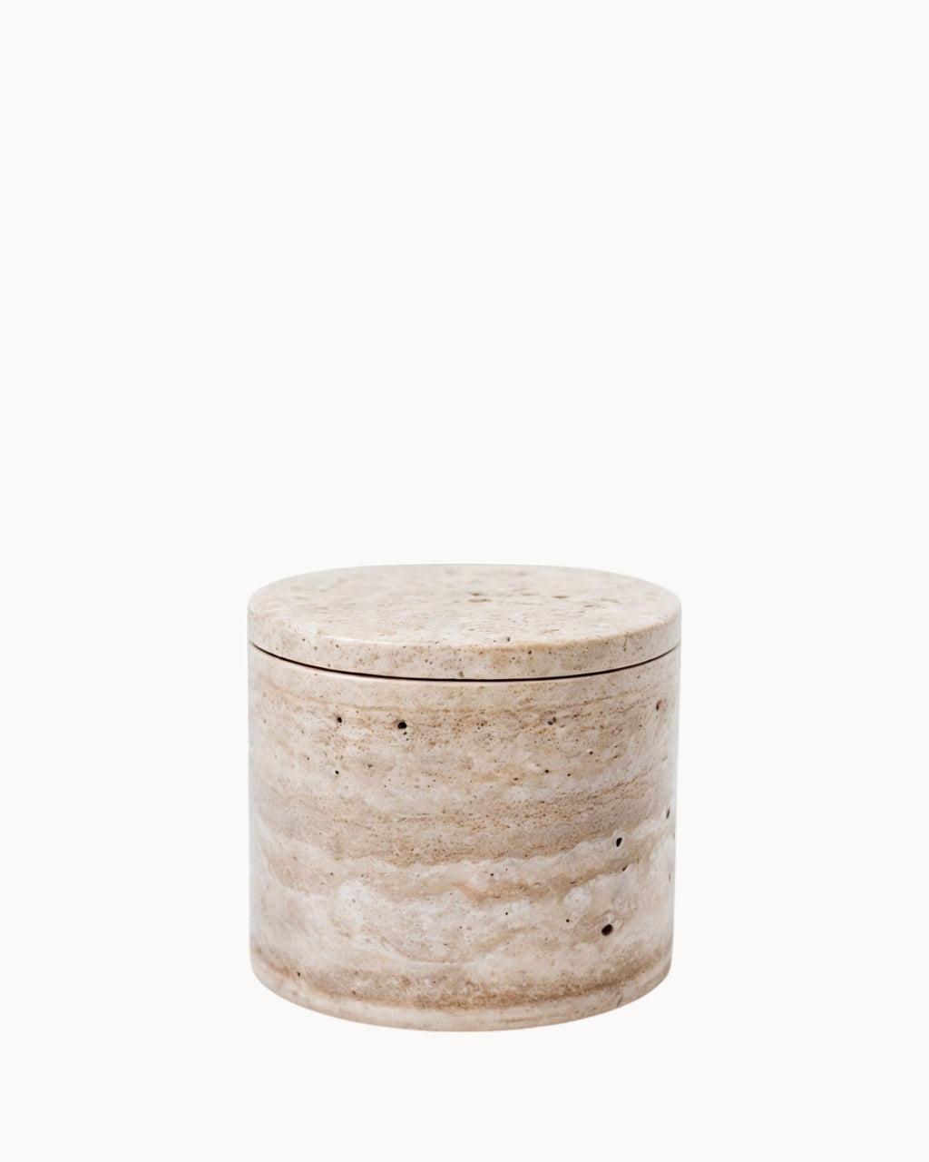 Travertin Natuursteen – Ronde Bewaarpotten van Marmer – Keukenopbergers-Decoratieve Opbergdozen-Maevias