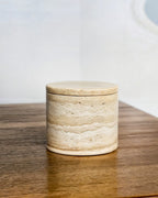 Travertin Natuursteen – Ronde Bewaarpotten van Marmer – Keukenopbergers-Decoratieve Opbergdozen-Maevias