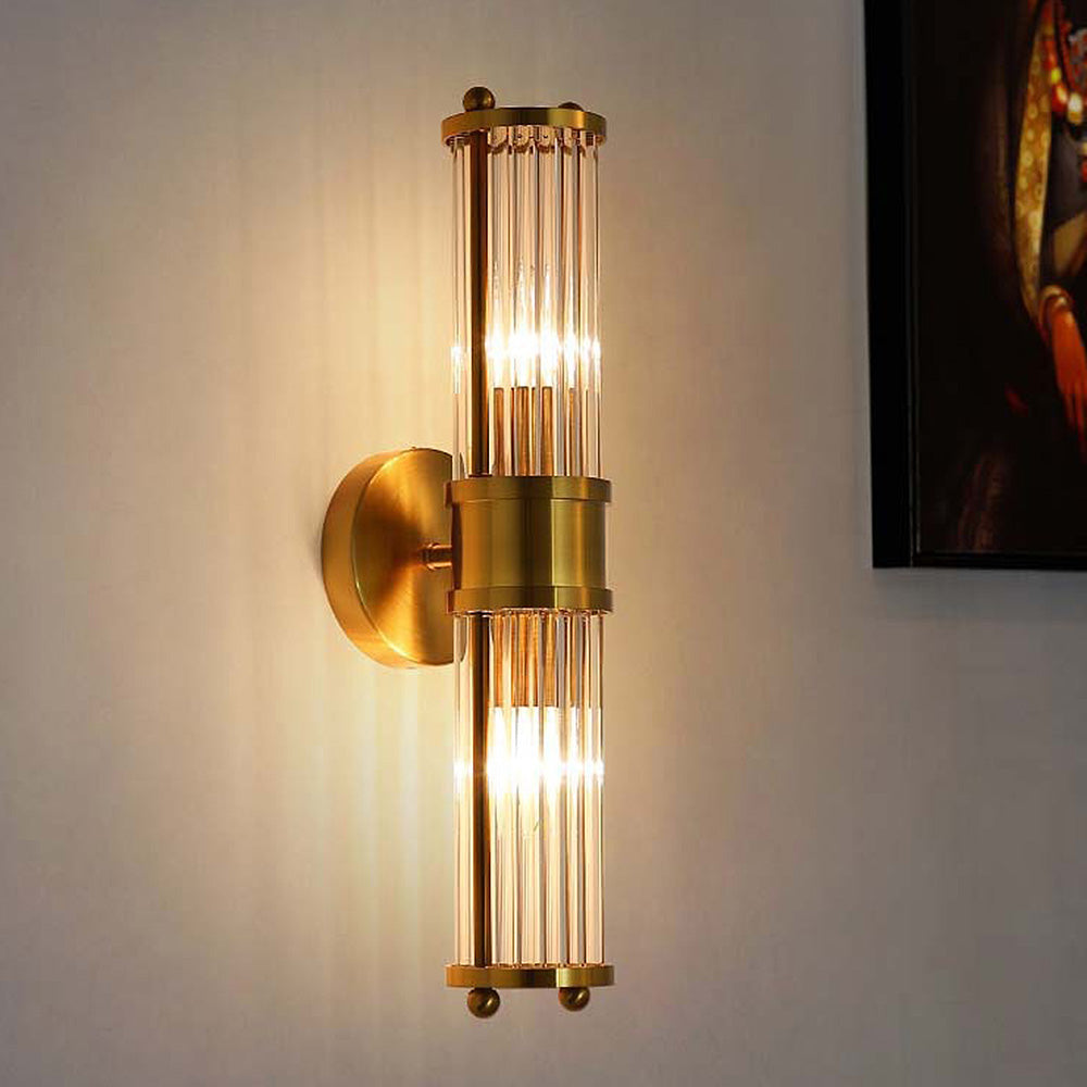 Klassieke Luxe Gouden Badkamer Wandlampen – Elegante LED Wandverlichting van IJzer & Glas
